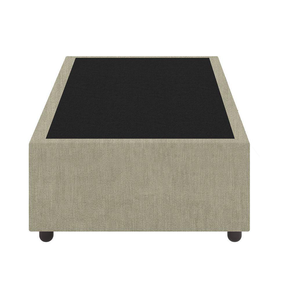 Base Cama Box Viúva Veludo Skybox Cor Bege - 6