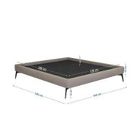Base Bi Partida Slim Casal Em Linho Com Cabeceira Skybox Cor Bege - 5