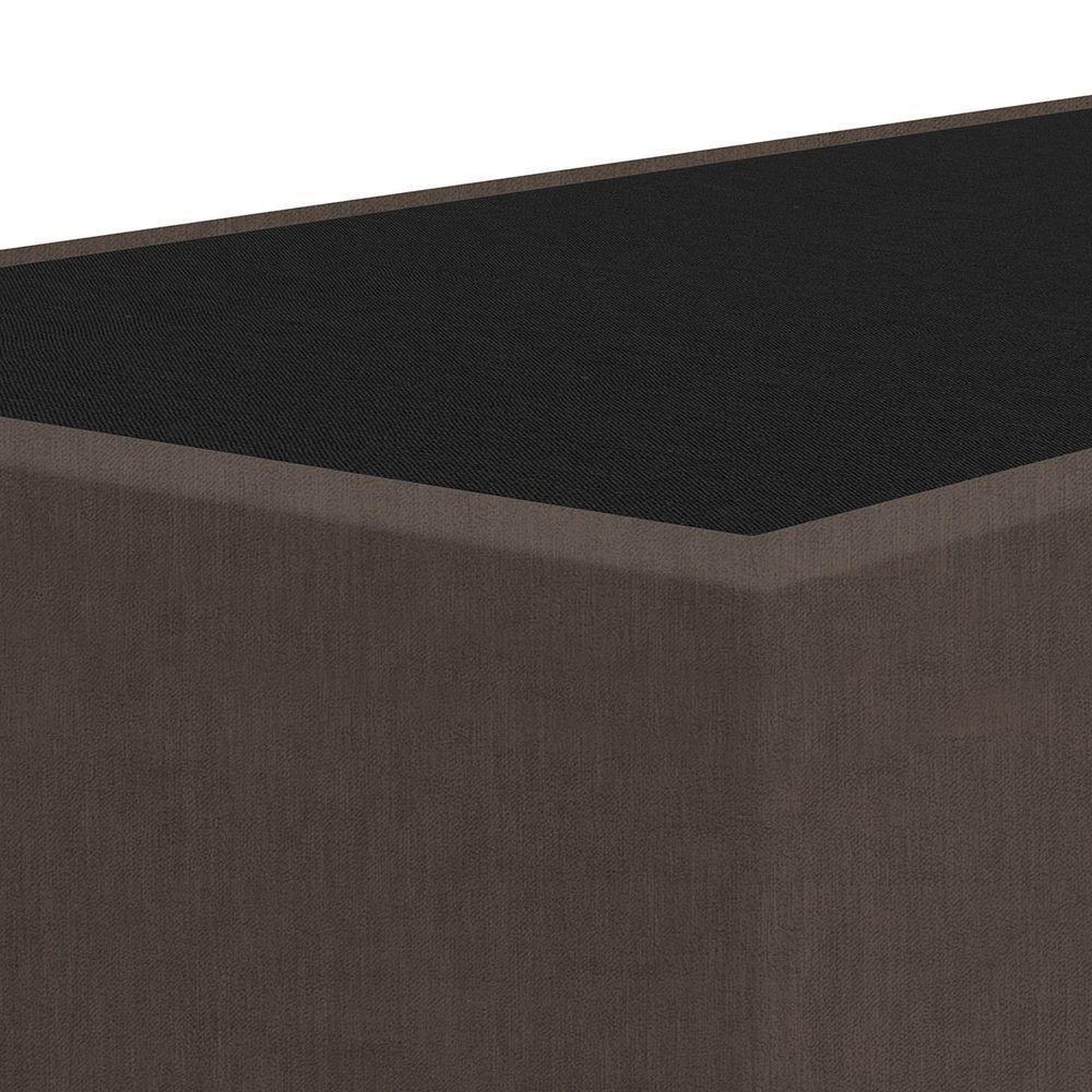 Base Cama Box Viúva Veludo Skybox Cor Marrom - 3