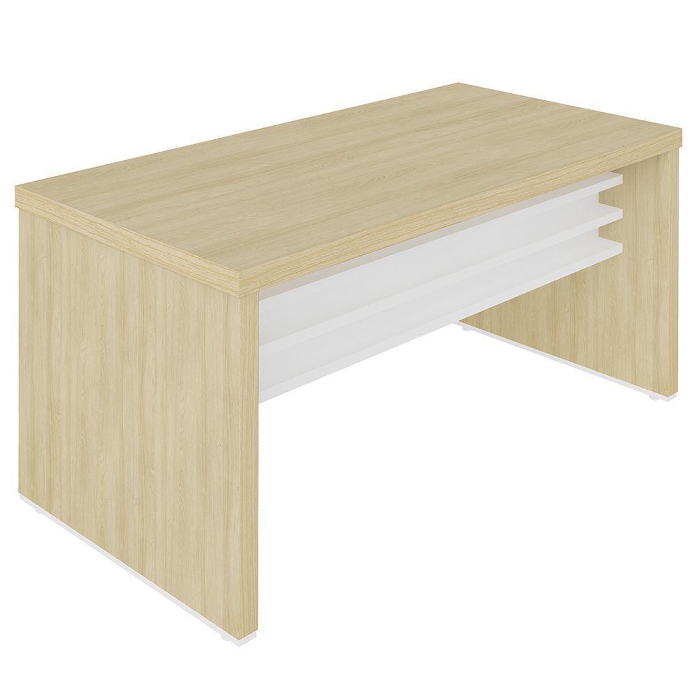 Conjunto Escritório 3 Peças Mesa 158cm Corp A06 Carvalho-branco - Mpozenato - 6