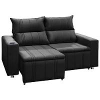 Sofá 2 Lugares Retrátil E Reclinável Madri 1,80m - Veludo Preto - 5