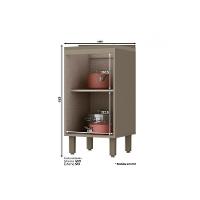 Balcão de Cozinha Modulado  Connect 1 Porta c/ Tampo Duna/Cristal - Henn - 4