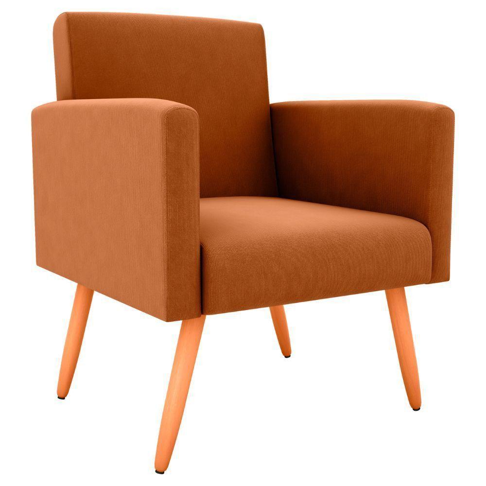 Conjunto Com 2 Poltronas E 1 Puff Dallas Matrix Estampado/terracota - 2