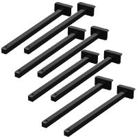 08 Suportes Refletor Fachada Banner Braço 70 Cm 08 Cjt - Preto - 1