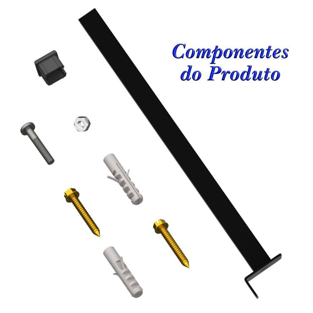 Suporte Refletor Fachada Banner Braço 70 Cm - Preto - 3