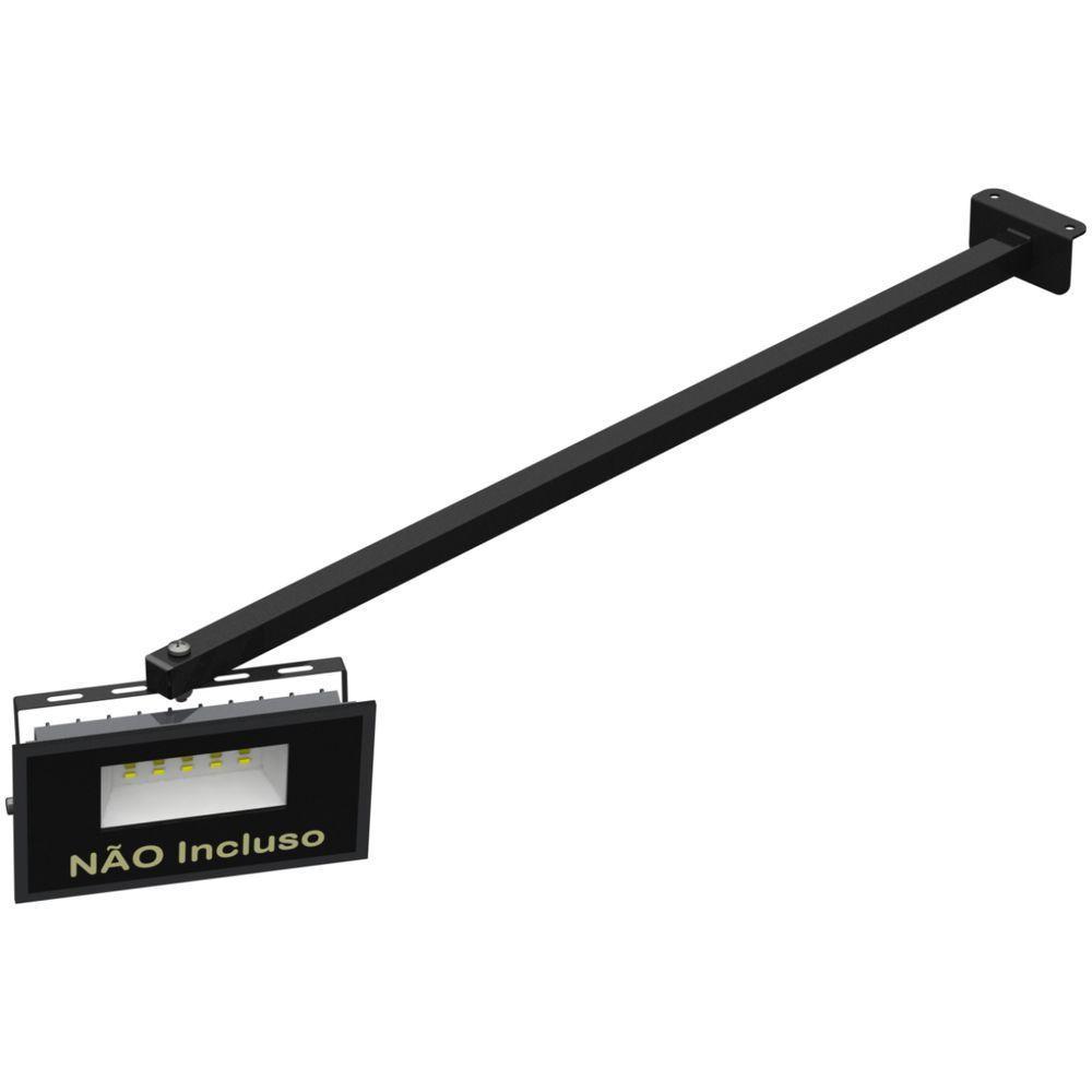 Suporte Refletor Fachada Banner Braço 70 Cm Preto - 6