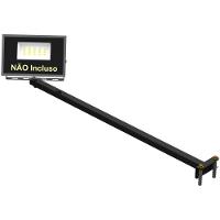 Suporte Refletor Fachada Banner Braço 70 Cm Preto - 2