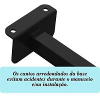 Suporte Refletor Fachada Banner Braço 70 Cm Preto - 7