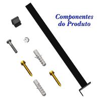 Suporte Refletor Fachada Banner Braço 70 Cm Preto - 8