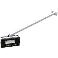 Suporte Refletor Fachada Banner Braço 70 Cm Branco - 2