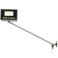 Suporte Refletor Fachada Banner Braço 70 Cm Branco - 3