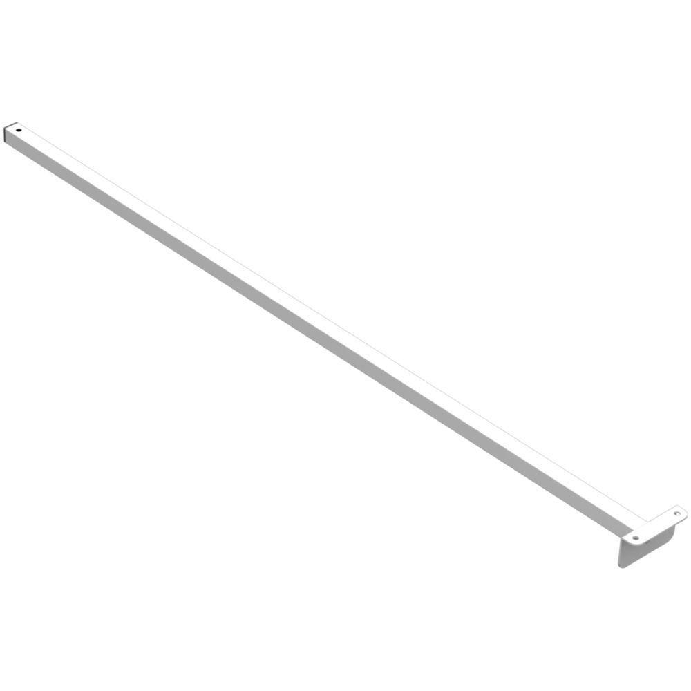 Suporte Refletor Fachada Banner Braço 100 Cm Branco - 1