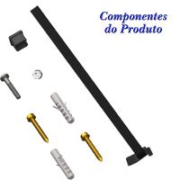 Suporte Refletor Inclinado Parede Braço 30 Cm Preto - 9