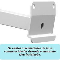 Suporte Refletor Inclinado Parede Braço 30 Cm Branco - 9