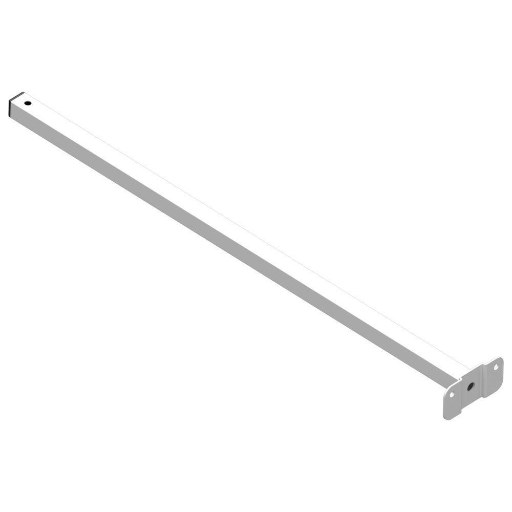 05 Suportes Refletor Base Reta Braço 60 Cm 5 Cjts - Branco - 8