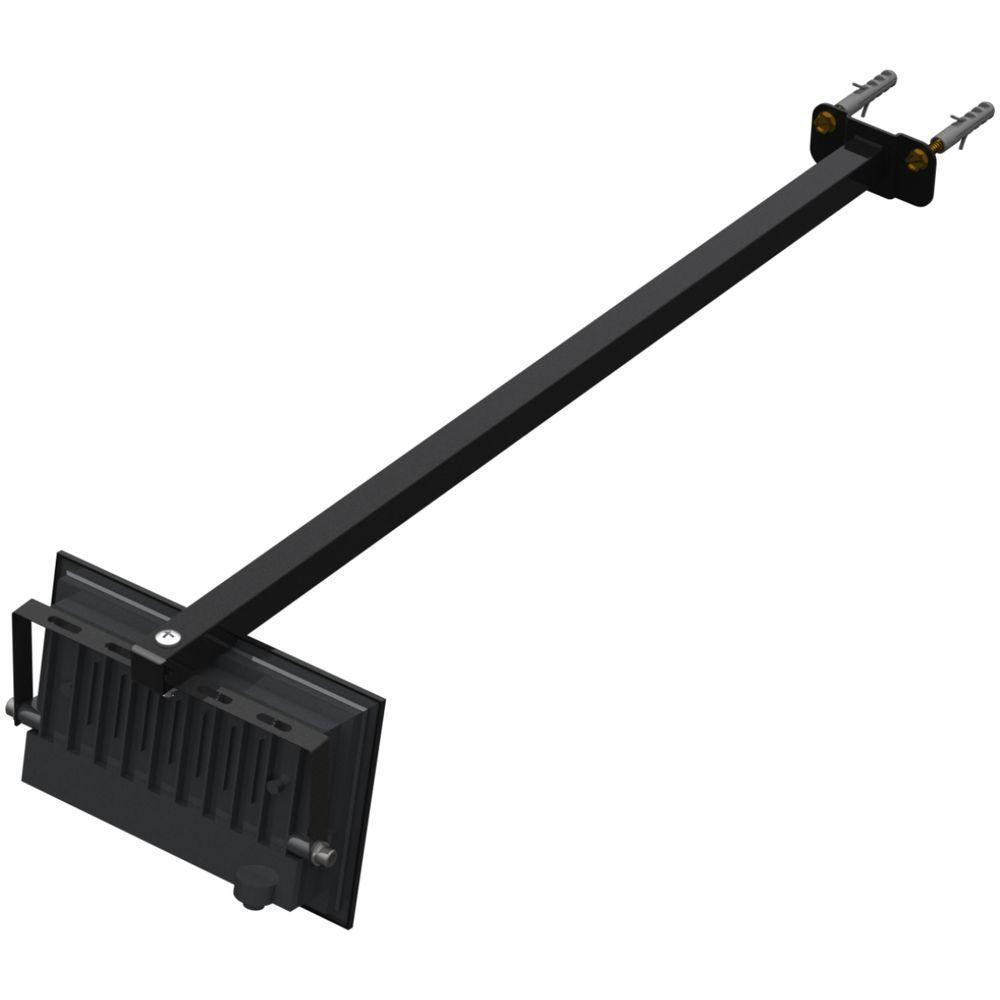 04 Suportes Refletor Base Reta Braço 60 Cm 4 Cjts - Preto - 6