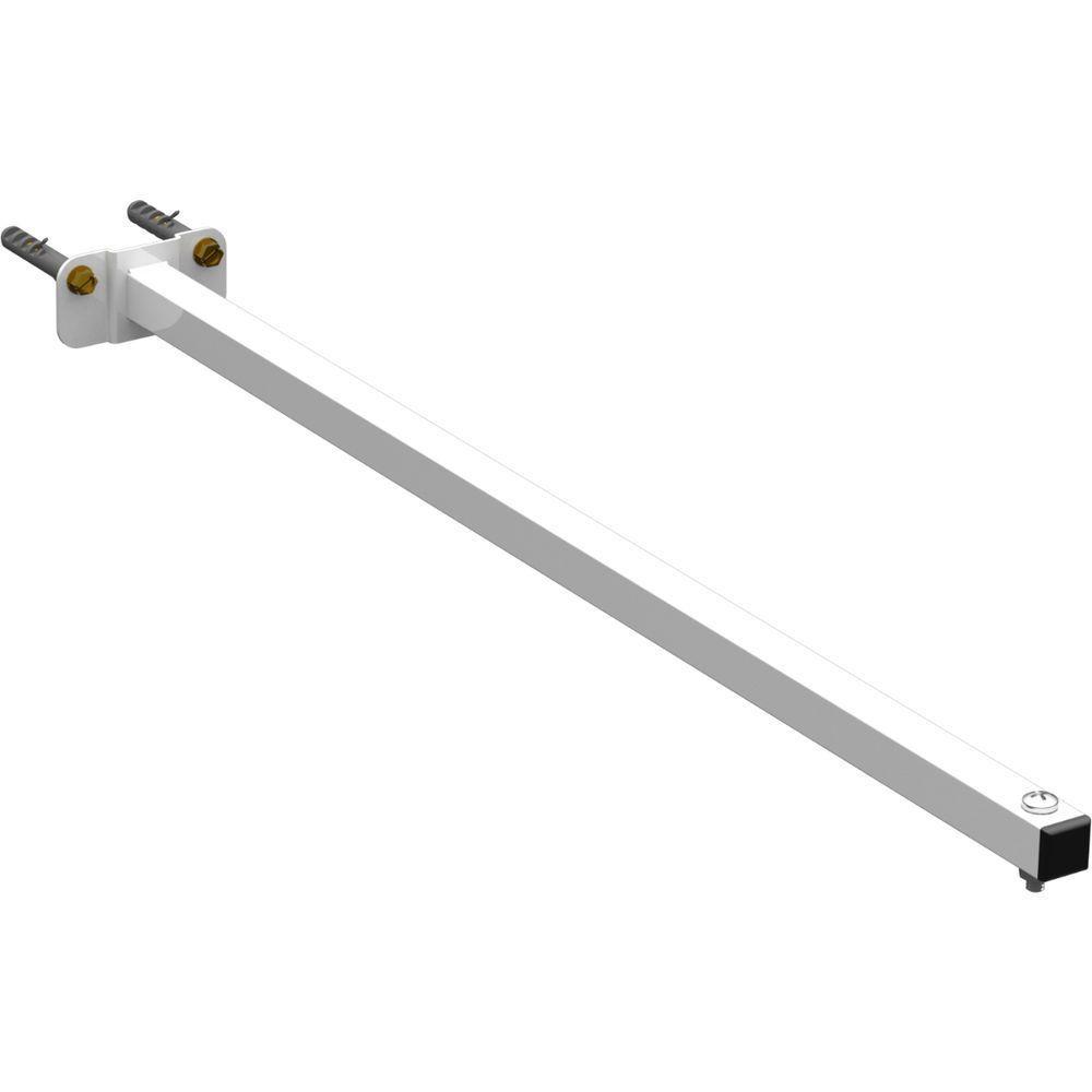 08 Suportes Refletor Base Reta Braço 60 Cm 8 Cjts - Branco - 8