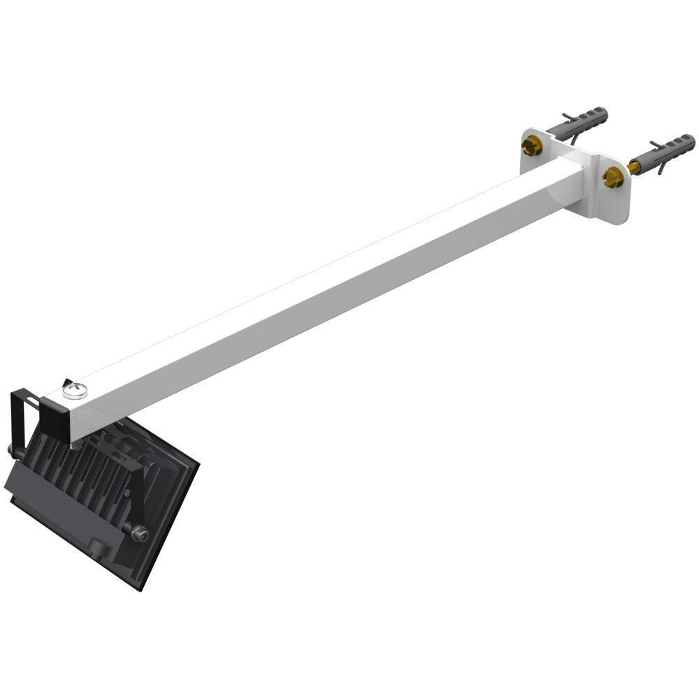 08 Suportes Refletor Base Reta Braço 40 Cm 8 Cjts - Branco - 5