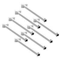 8 Suportes Refletor Fachada Banner Braço 100 Cm 08 Cjt - Branco - 1