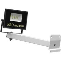 Suporte Refletor Inclinado Parede Braço 20 Cm Branco - 2