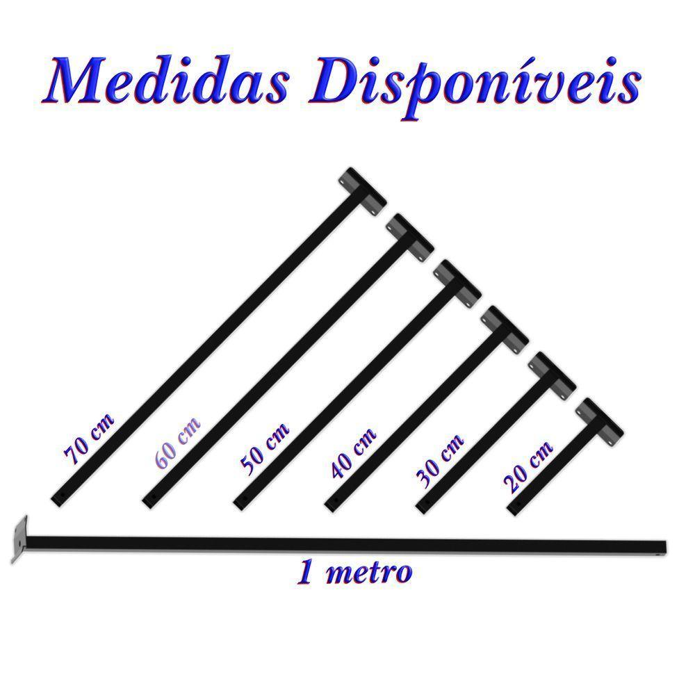 Suporte Refletor Inclinado Parede Braço 20 Cm Preto - 3