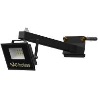 Suporte Refletor Inclinado Parede Braço 20 Cm Preto - 5