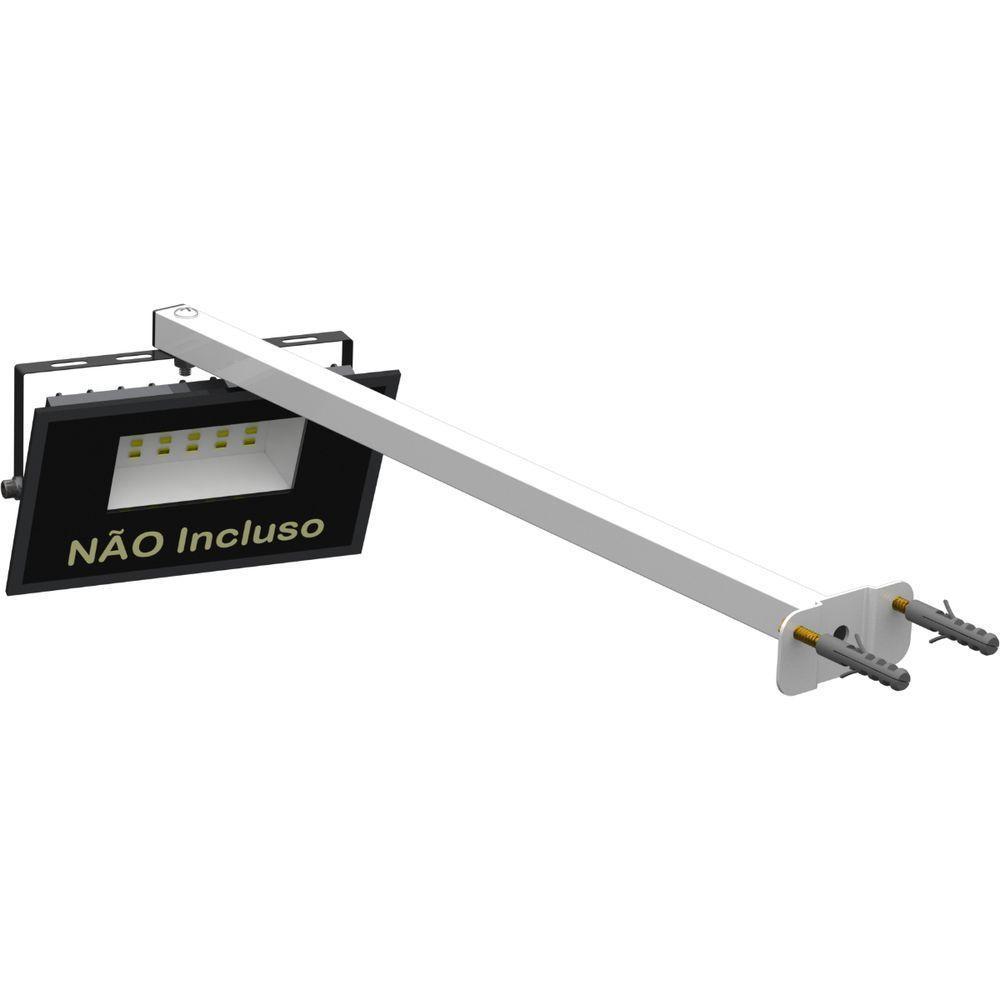Suporte Refletor Base Reta Braço 50 Cm - Branco - 7