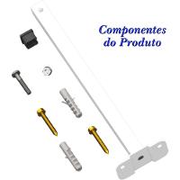 Suporte Refletor Base Reta Braço 50 Cm - Branco