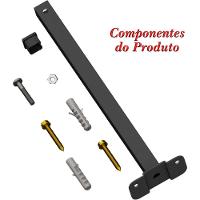 Suporte Refletor Base Reta Braço 20 Cm - Preto - 7