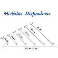 Suporte Refletor Fachada Banner Braço 50 Cm Branco - 8