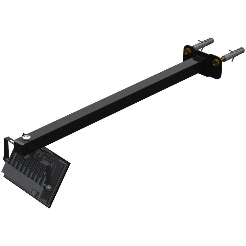 06 Suportes Refletor Base Reta Braço 40 Cm 6 Cjts - Preto - 1