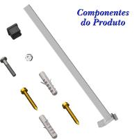 Suporte Refletor Inclinado Parede Braço 70 Cm Branco - 7