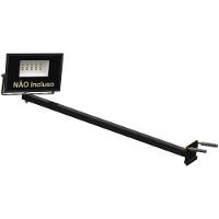 Suporte Refletor Inclinado Parede Braço 60 Cm Preto - 9