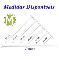 Suporte Refletor Inclinado Parede Braço 50 Cm - Branco