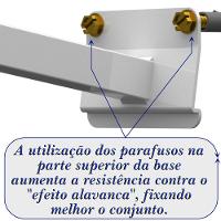 Suporte Refletor Inclinado Parede Braço 50 Cm - Branco - 7