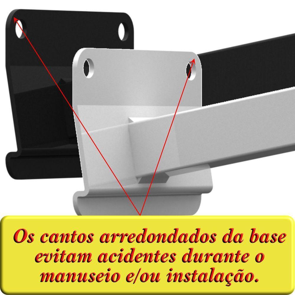 05 Suportes Refletor Base Inclinada Braço 50 Cm 05 Cj - Preto - 4