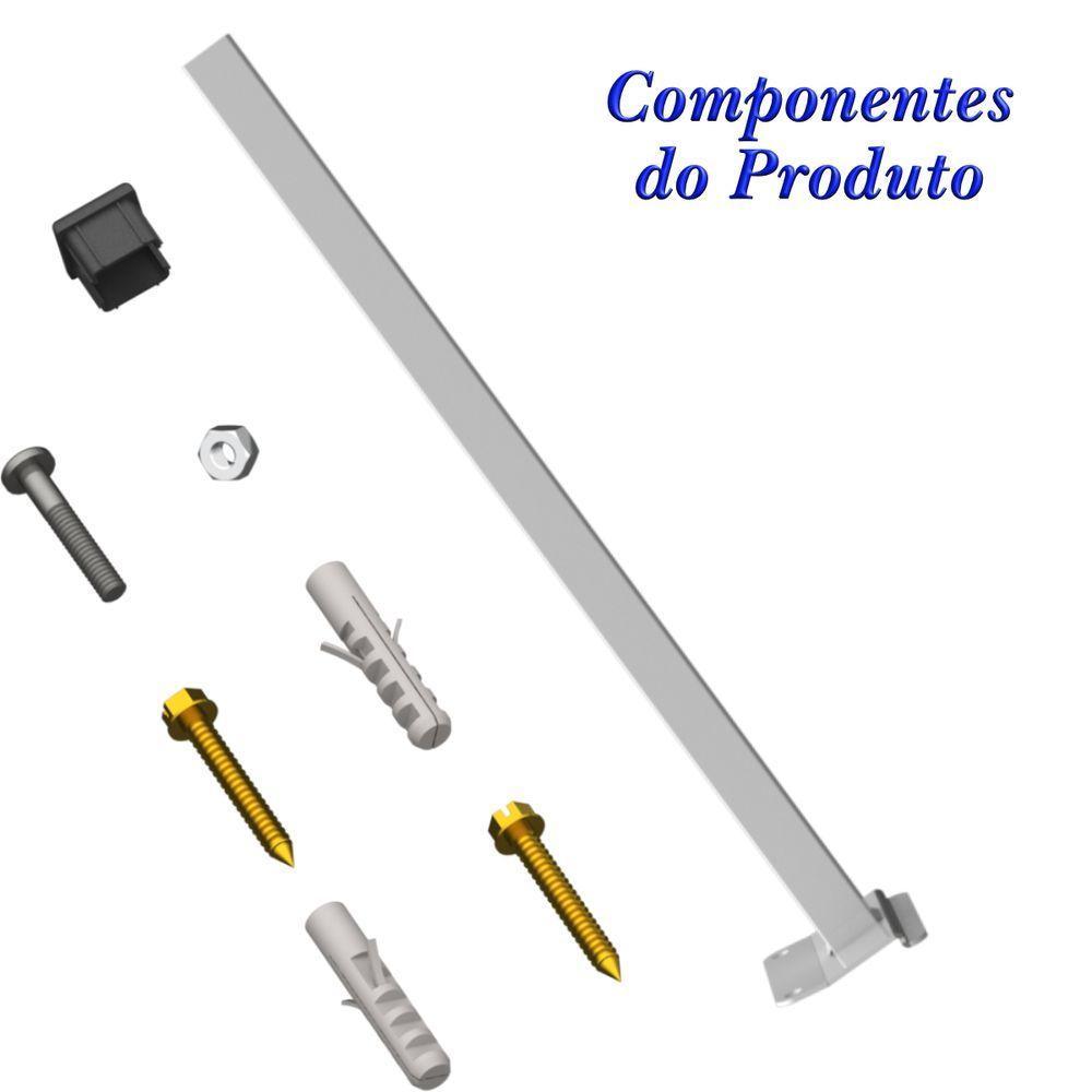 Suporte Refletor Inclinado Parede Braço 40 Cm Branco - 6