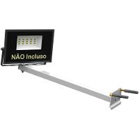 Suporte Refletor Inclinado Parede Braço 40 Cm Branco - 9