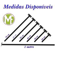 Suporte Refletor Inclinado Parede Braço 40 Cm Preto - 9