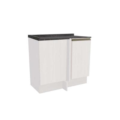 Balcão De Cozinha Canto Reto Maxxi G748 1 Porta C/ Tampo Branco/cinzel - Kappesberg