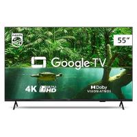 Tv Philips 55 Polegadas 55pug7408/78 4k Google Tv Wifi 5g Com Voz Bluetooth Dolby Atmos Preto Bivolt - 1