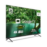 Tv Philips 55 Polegadas 55pug7408/78 4k Google Tv Wifi 5g Com Voz Bluetooth Dolby Atmos Preto Bivolt - 3