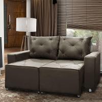 Sofá Retrátil E Reclinável 2 Lugares Bariloche 1.50cm Suede Com Molas Speciale Home Marrom - 2