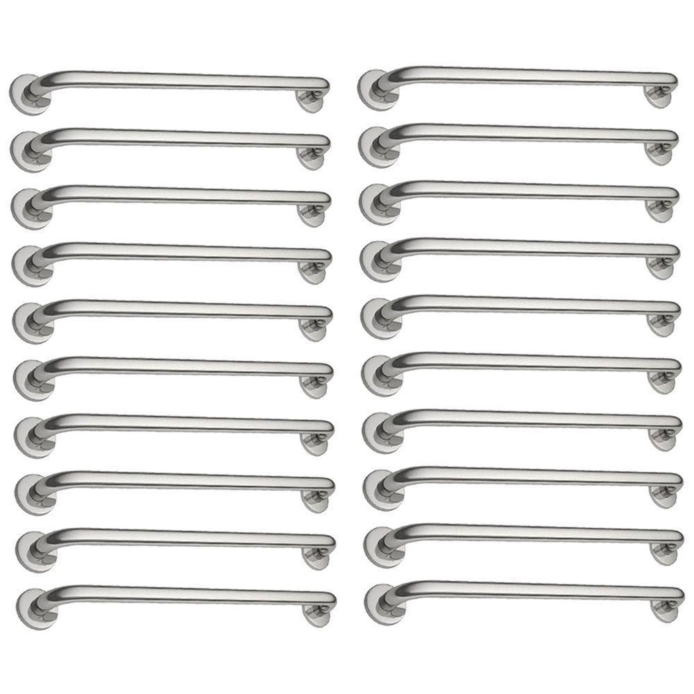 Alça De Apoio Kit 20 Unid Barra 70cm Inox Deficiente Anti Queda Criança Idoso Suporte Parede - 1