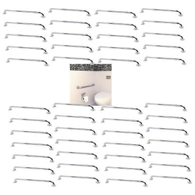 Alça De Apoio 80cm Barra Inox Kit 46 Unidades Segurança Idoso Cadeirante Gestante Acessibilidade
