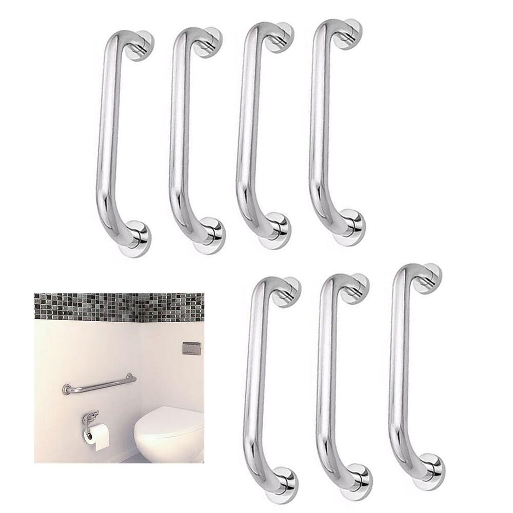 Alça De Apoio Barra 30cm Kit 7 Unidades Inox Idoso Banheiro Box Corrimao Acessibilidade Suporte - 1