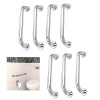 Alça De Apoio Barra 30cm Kit 7 Unidades Inox Idoso Banheiro Box Corrimao Acessibilidade Suporte - 1