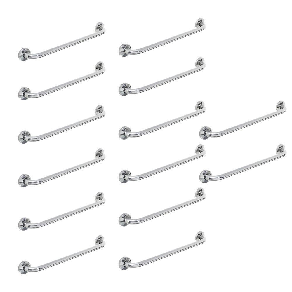 Alça De Apoio Barra Inox Kit 14 Unidades 70cm Segurança Deficiente Idoso Parede Corrimao - 1