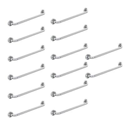 Alça De Apoio Barra Inox Kit 14 Unidades 70cm Segurança Deficiente Idoso Parede Corrimao
