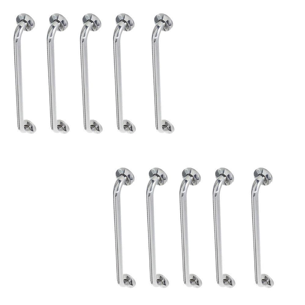 Alça De Apoio Barra Inox 40cm Kit 10 Unidades Cadeirante Acessibilidade Idoso Deficiente Banheiro - 1